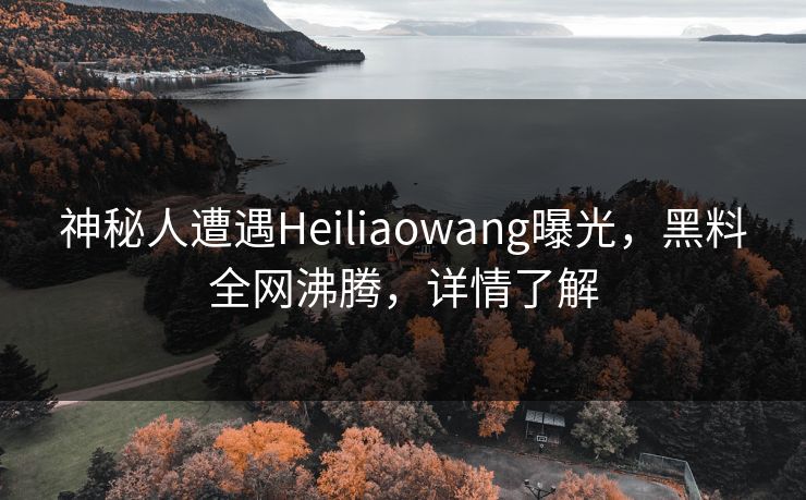 神秘人遭遇Heiliaowang曝光，黑料全网沸腾，详情了解